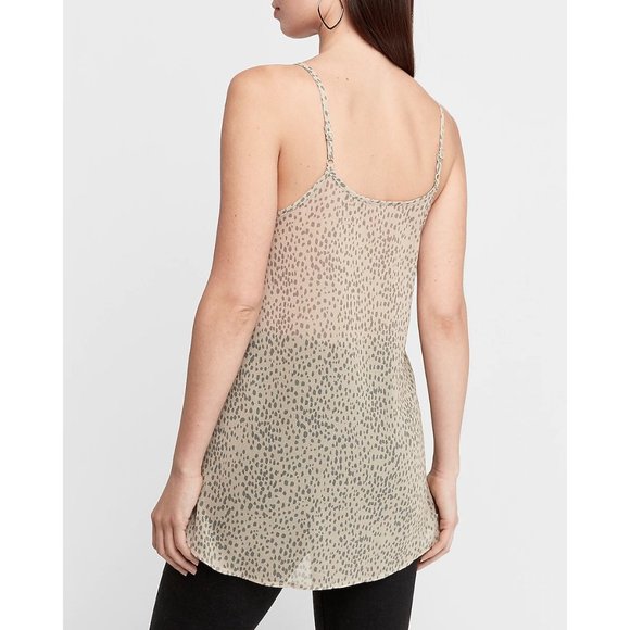 Express Leopard Print Hi-Lo Tunic Cami M - Picture 2 of 3